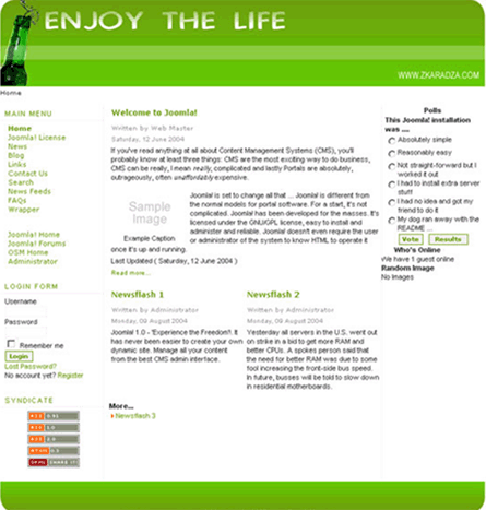 Joomla Template: Clean Green